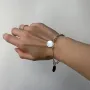 Серебряный браслет Цепочка с монетами 141592 Оникс 18