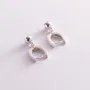 Серебряные серьги Шарики 123120 Оникс 4 г