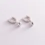 Серебряные серьги Шарики 123120 Оникс 4 г
