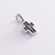 Золотой детский крестик чернение п03210 Оникс 1.87 г