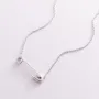 Серебряное колье Булавка 1084 Оникс 40