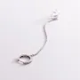 Серебряная серьга - каффа 4999 Оникс 1.62 г Белый