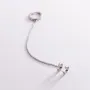 Серебряная серьга - каффа 4999 Оникс 1.62 г Белый