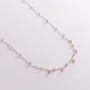 Золотое колье Элла с фианитами кол02090 Оникс 45 Белый