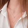 Золотое колье Особенное с фианитом кол02044 Оникс 42 Белый