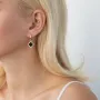 Серьги клевер в желтом золоте оникс с07645 Оникс 4.78 г Черный