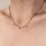 Серебряное колье с голубыми фианитами 181156 Оникс 46 Голубой
