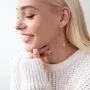Золотые серьги монетки на цепочке с07666 Оникс 2.7 г