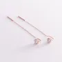 Золотые серьги - протяжки с фианитами с07594 Оникс 2.22 г Белый
