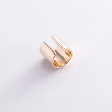Серьга - каффа в красном золоте с06955 Оникс 2.02 г