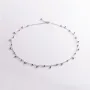 Серебряное колье с зелеными фианитами 181157 Оникс 46 Зеленый