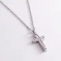 Мужское колье Крест из серебра ZANCAN EXC487-60 Оникс 5.40 г