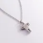 Мужское колье Крест из серебра ZANCAN ESC038 Оникс 13.10 г