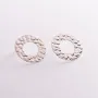Серебряные серьги - пусеты Теона 123187 Оникс 4.60 г