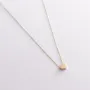 Колье Сердечко в желтом золоте кол01751 Оникс 50