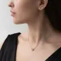 Золотой кулон Сердце (бриллианты) пб0223ri Оникс 1.09 г Белый