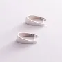 Серебряные серьги Минимализм 4867 Оникс 3.56 г