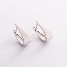Серебряные серьги Минимализм 4867 Оникс 3.56 г