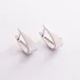 Серебряные серьги Минимализм 4867 Оникс 3.56 г