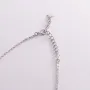Серебряное колье Сердечко с эмалью 181192 Оникс 47 Голубой