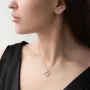 Золотой кулон Сердце (бриллиант) пб0222ri Оникс 1.12 г Белый