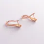 Золотые серьги Капельки с07722 Оникс 4.69 г