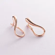 Золотые серьги Капельки с07722 Оникс 4.69 г