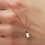 Колье Замочек в красном золоте кол01890 Оникс 40