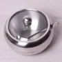 Сахарница 460 мл нержавейка с ложкой и стеклянной крышкой DP41380 Kamille