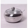 Сахарница 460 мл нержавейка с ложкой и стеклянной крышкой DP41380 Kamille