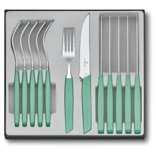 Набор столовых приборов Victorinox Swiss Modern Table Set 12 предметов Зеленый (6.9096.12W41.12) Набор столовых приборов Victorinox Swiss Modern Table Set 12 предметов Зеленый (6.9096.12W41.12)