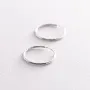 Серьги - кольца в белом золоте (1.8 см) с07153 Оникс