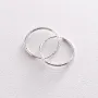 Серьги - кольца в белом золоте (1.8 см) с07153 Оникс