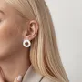 Серебряные серьги - пусеты Матовые 123156 Оникс