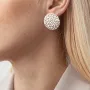 Серебряные серьги - пусеты Теона 123180 Оникс