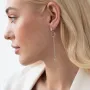 Серебряные серьги Круговорот с цепочками 4884 Оникс