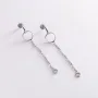 Серебряные серьги Круговорот с цепочками 4884 Оникс