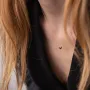 Золотое колье Сердечко кол02142 Оникс 43