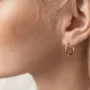 Серьги - пусеты Келли в красном золоте с07748 Оникс