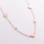 Колье Сердечки в красном золоте кол02139 Оникс 40