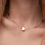 Колье Сердечки в красном золоте кол02139 Оникс 40
