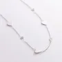 Колье Сердечки в белом золоте кол02137 Оникс 40