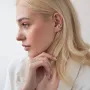 Серебряная серьга - каффа 123184 Оникс