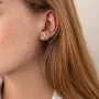 Серебряная серьга - каффа 123184 Оникс