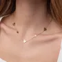 Колье Сердечки в желтом золоте кол02140 Оникс 40