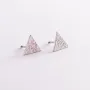Серебряные серьги - пусеты Треугольники 4888 Оникс