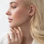 Золотые серьги - пусеты с ониксом с07018 Оникс