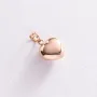 Кулон Сердце в красном золоте п03663 Оникс