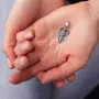 Серебряная подвеска Ангел Хранитель 13530 Оникс