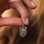 Золотая подвеска Щит с крестом (чернение) п03660 Оникс